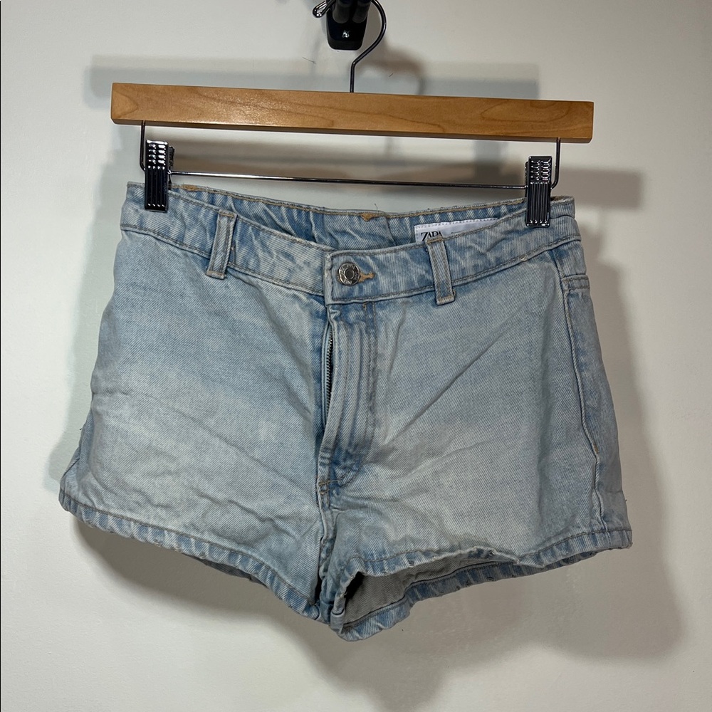 Zara Faded Blue Jean Shorts